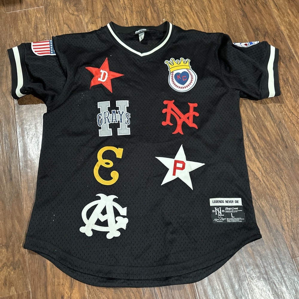 Rings & Crowns Negro League Baseball Mesh Jersey Large